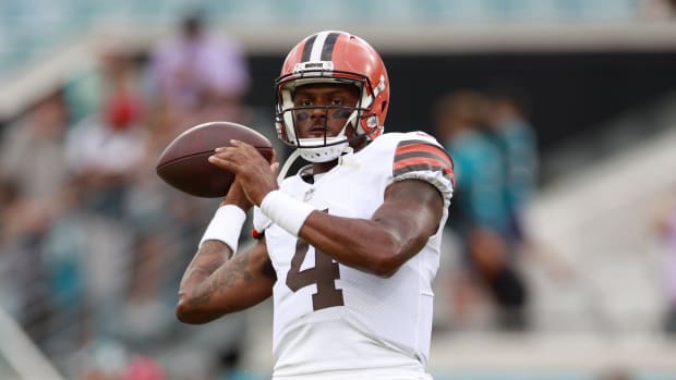Browns quarterback Deshaun Watson will make his debut for the team on Sunday in Houston.