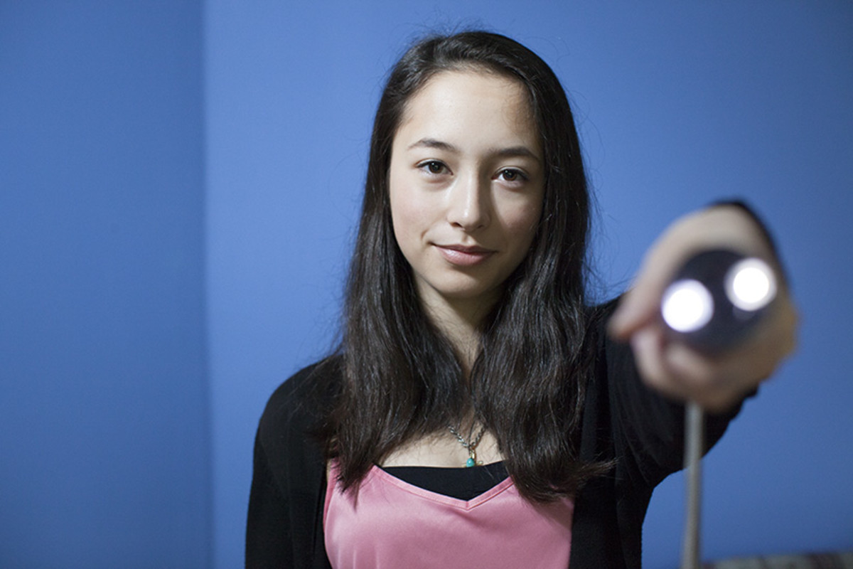 Gen Z'er Ann Makosinski invented a flashlight that's human-powered. (Photo:  Chad Hipolito)