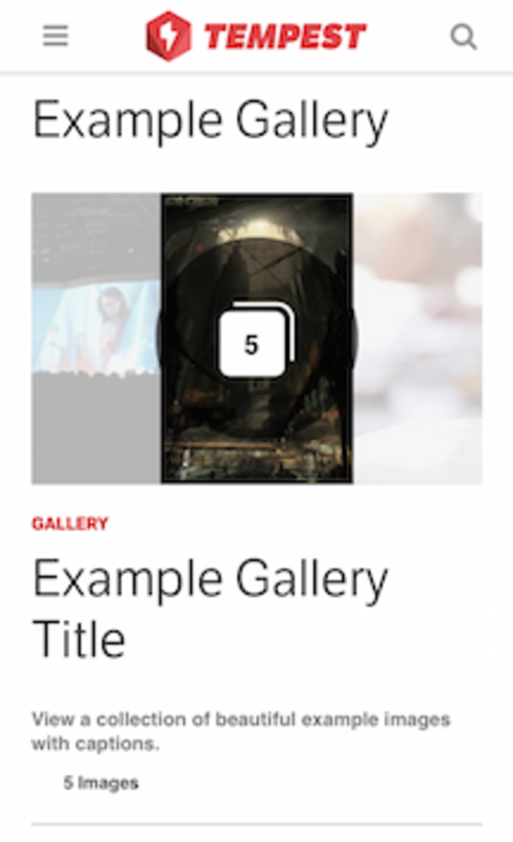 Gallery on a mobile device.